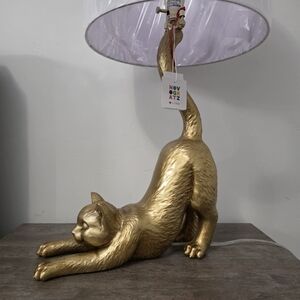 Viral Novogratz Gold Cat Decorative Lamp